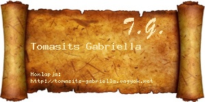 Tomasits Gabriella névjegykártya