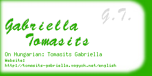 gabriella tomasits business card